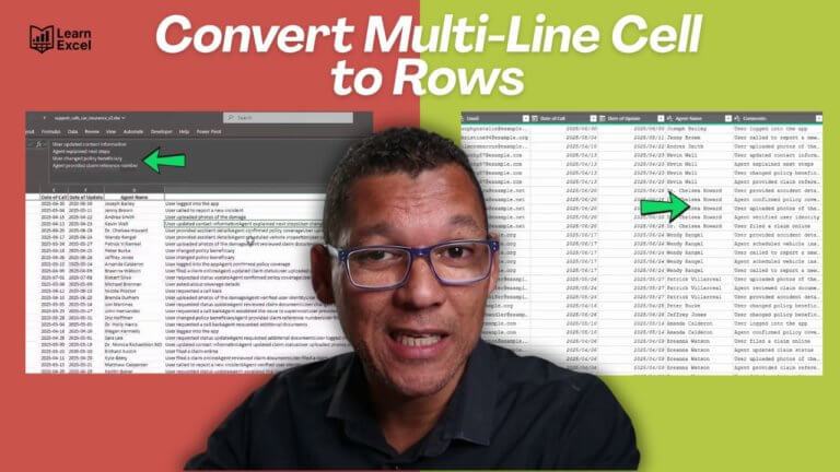 Excel Power Query: Converting Multi-Line Cells to Multiple Rows